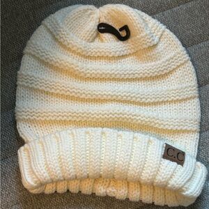 C.C Cream Cable Knit Hat
